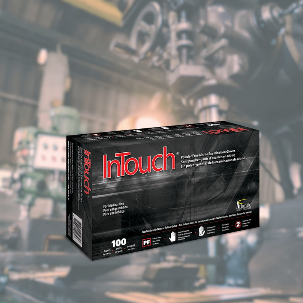 InTouch Industrial - BLACK NITRILE GLOVES - 1000 Gloves Case